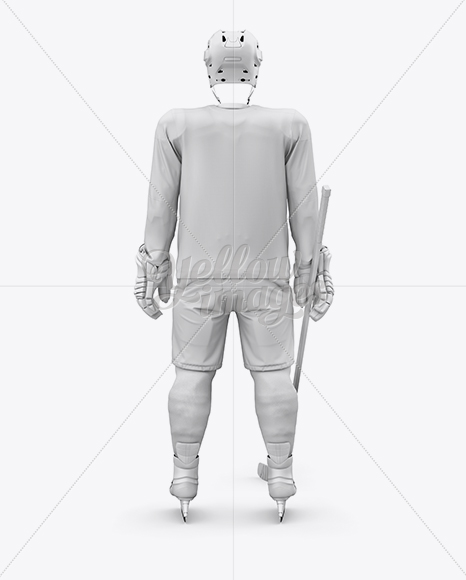 Men’s Full Ice Hockey Kit mockup (Back View)