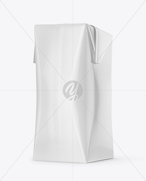 200ml Glossy Juice Carton Package Mockup