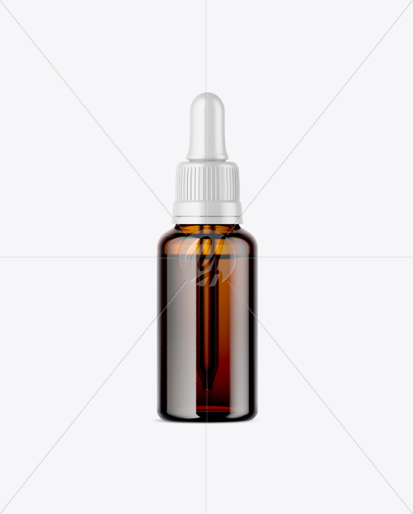 Amber Dropper Bottle Mockup