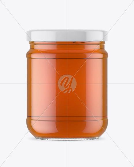 Clear Glass Honey Jar Mockup