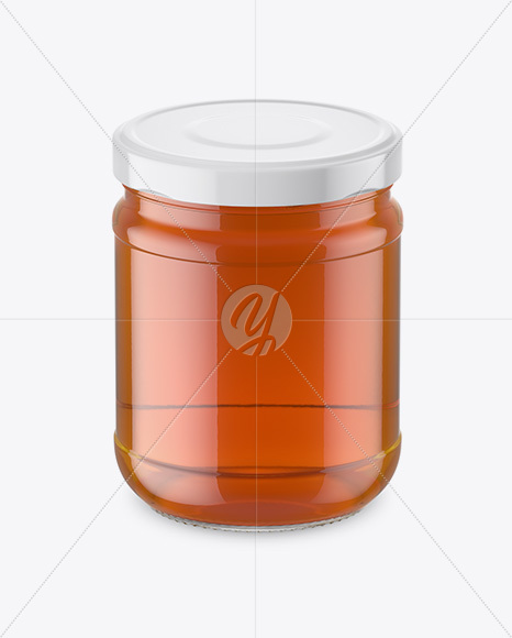 Clear Glass Honey Jar Mockup