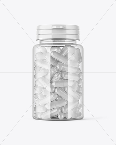 Clear Pills Bottle Mockup