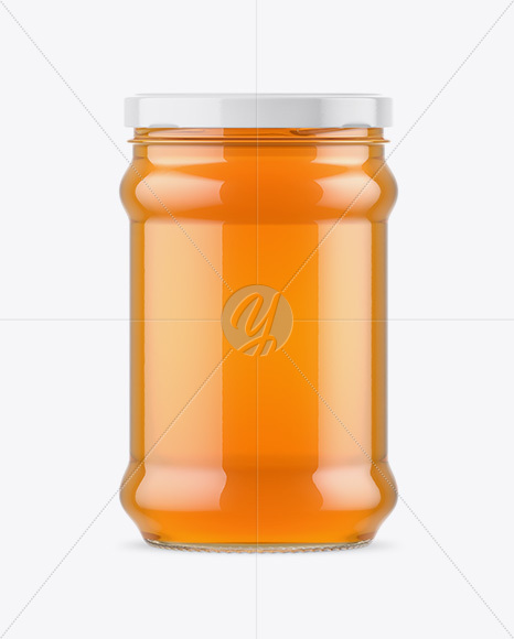 Clear Glass Honey Jar Mockup