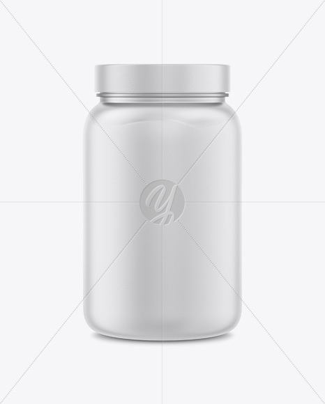 Frosted Protein Jar Mockup