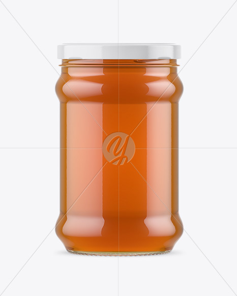 Clear Glass Honey Jar Mockup