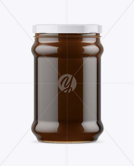Clear Glass Honey Jar Mockup