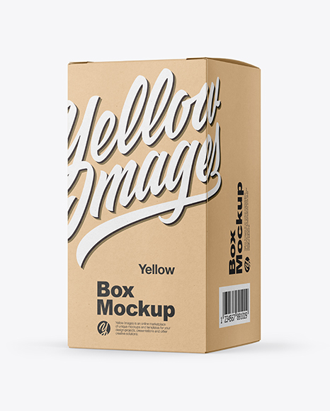 Kraft Paper Box Mockup - Rectangle box mockup