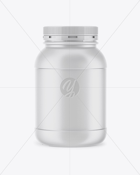 Plastic Protein Jar Mockup