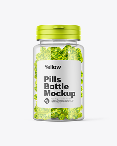 Clear Pills Bottle Mockup - Clear+bottle+mockup+with+flip+top+mockup+-+Smarty+Mockups