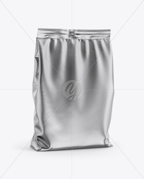 Metallic Bag Mockup - Half Side View