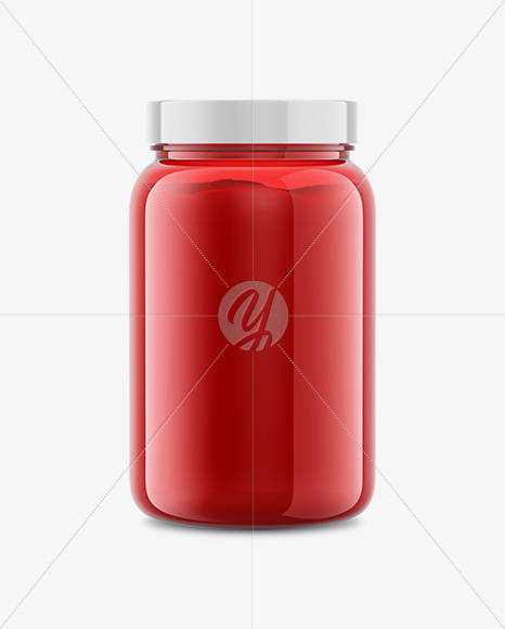 Clear Protein Jar Mockup