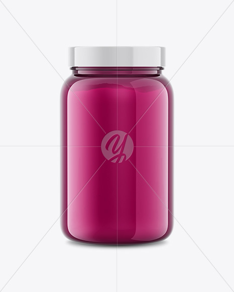 Clear Protein Jar Mockup