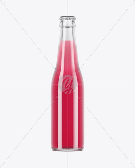 Clear Glass Pink Drink Bottle Mockup Clear Glass Pink Drink Bottle Mockup