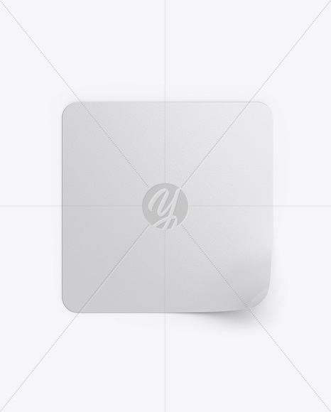 Textured Square Sticker Mockup