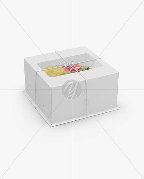 Box with Cake Mockup