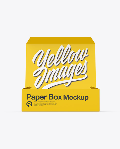 Opened Paper Box Mockup - Rectangle box mockup