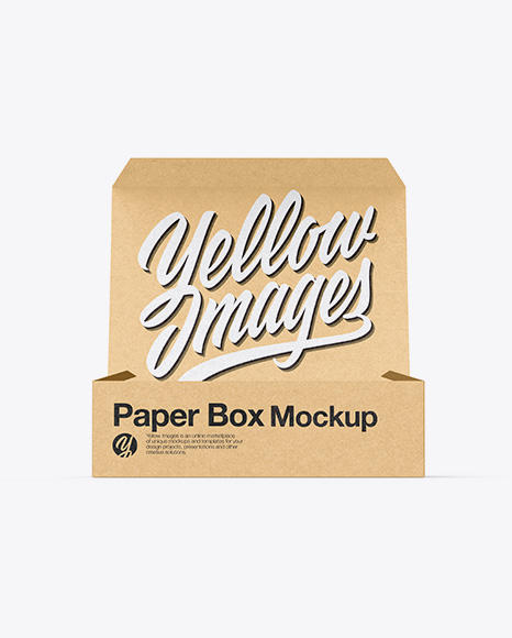 Opened Kraft Box Mockup