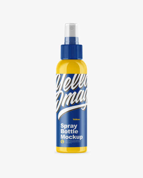 Glossy Spray Bottle Mockup