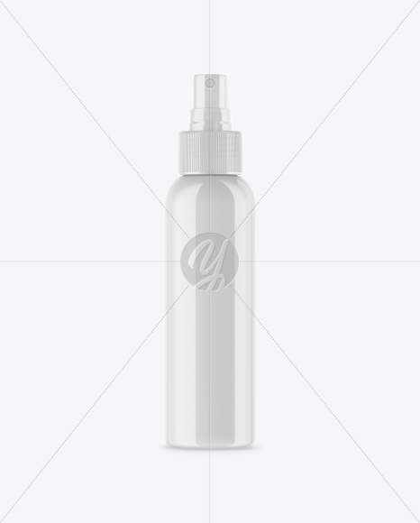 Glossy Spray Bottle Mockup