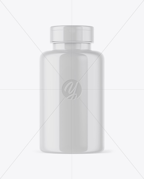 Glossy Plastic Jar Mockup