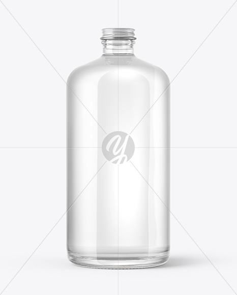 Glass Water Bottle Mockup