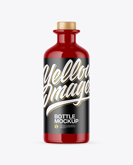 Glossy Bottle Mockup