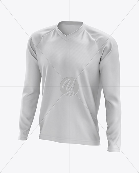 Men’s MTB Trail Jersey LS mockup (Half Side View)