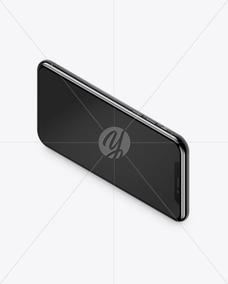 Isometric Apple iPhone X Mockup