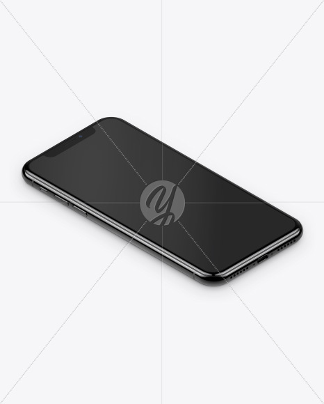 Isometric Apple iPhone X Mockup