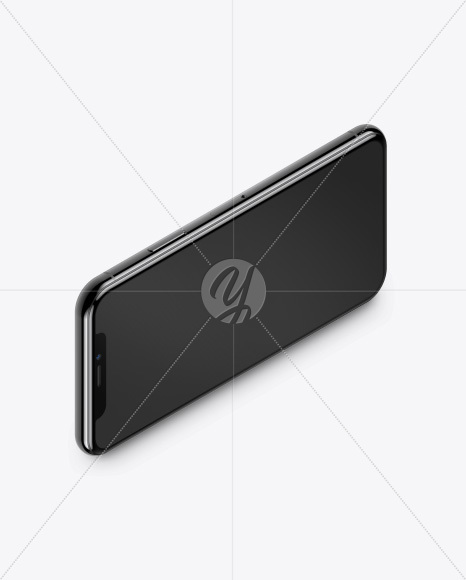 Isometric Apple iPhone X Mockup