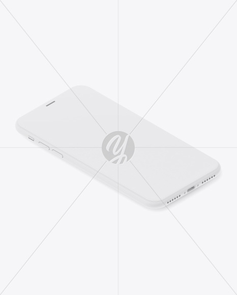 Isometric Clay Apple iPhone X Mockup