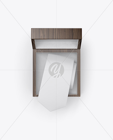 Wooden Box w/ Tie Mockup