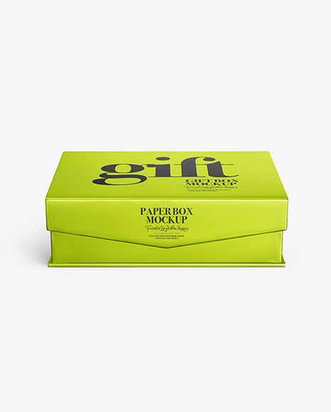 Metallized Paper Box Mockup