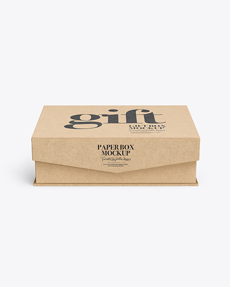 Kraft Paper Box Mockup - Software box mockup