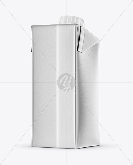 200ml Metallic Juice Carton Package Mockup