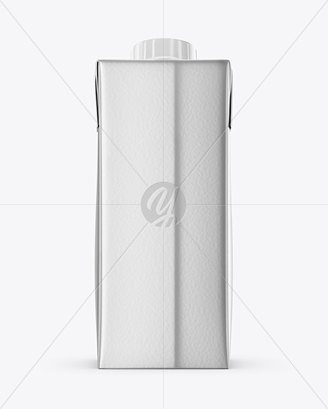 200ml Metallic Juice Carton Package Mockup