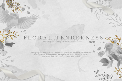 Floral Tenderness - Seamless patterns