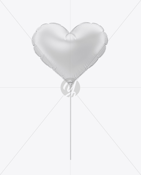 Matte Heart Foil Balloon Mockup