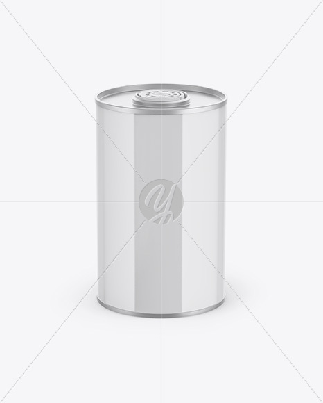 Glossy Tin Can Mockup