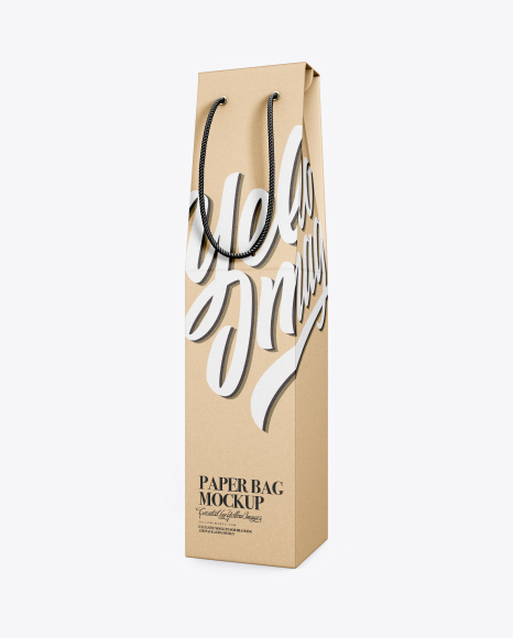 Kraft Wine Bag Mockup