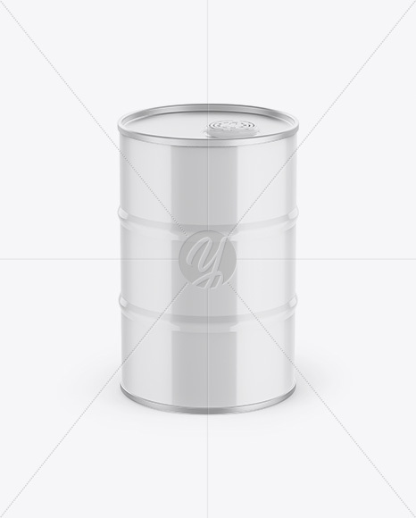 Glossy Tin Can Mockup