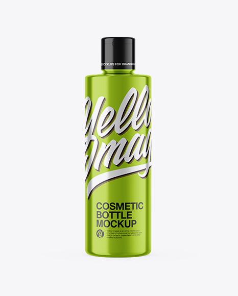 Metallic Cosmetic Bottle Mockup