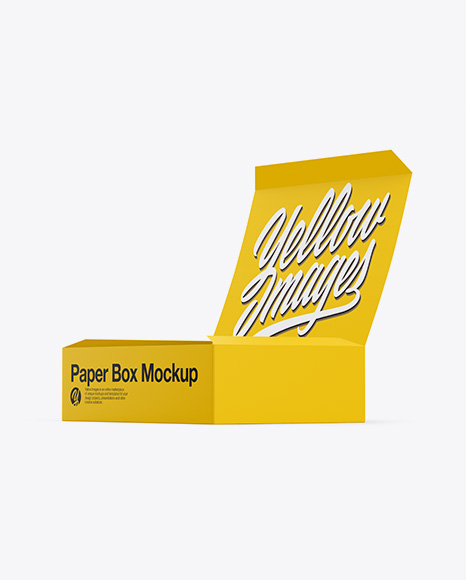 Opened Paper Box Mockup