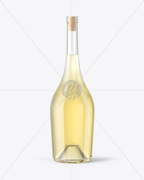 1.5L Clear Glass White Wine Bottle Mockup