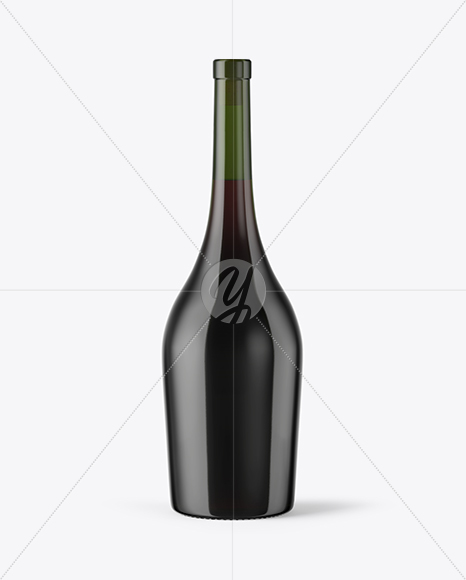 1.5L Green Glass Red Wine Bottle Mockup