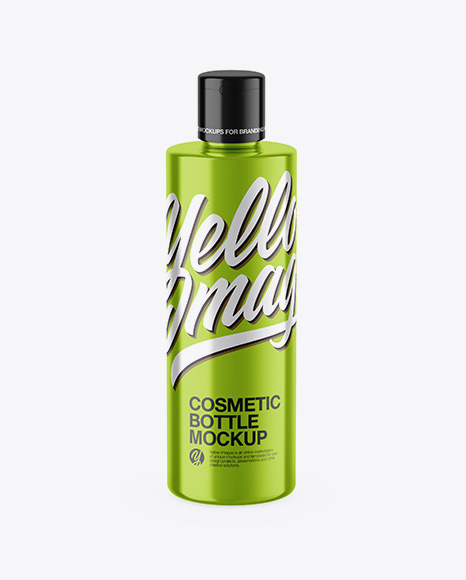 Metallic Cosmetic Bottle Mockup