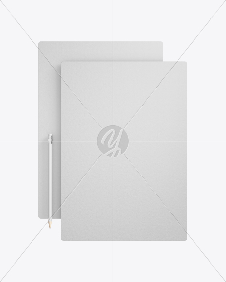 2 Textured Paper Pieces Mockup