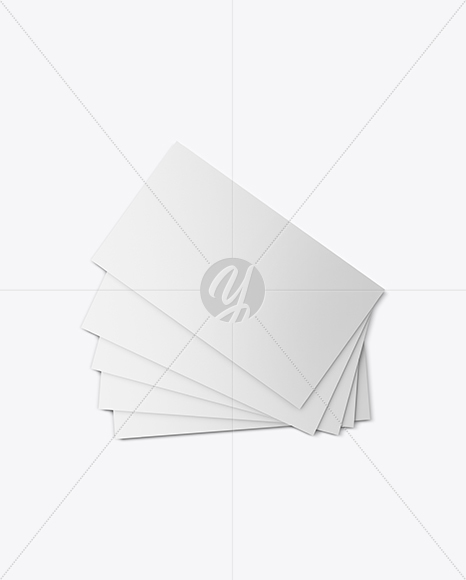 Five Business Cards Mockup