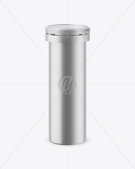 Metallic Tablet Tube Mockup