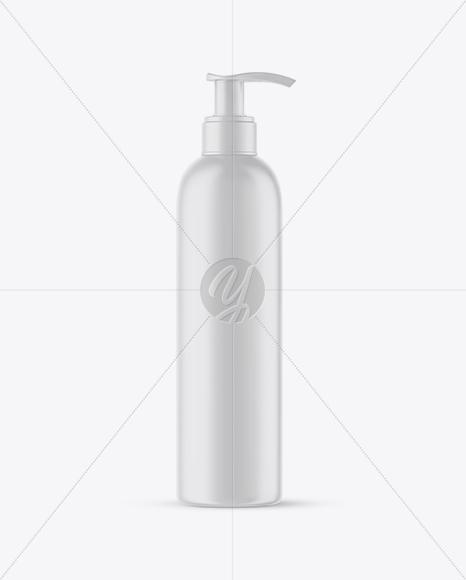 Matte Cosmetic Bottle with Pump Mockup Matte Cosmetic Bottle with Pump Mockup